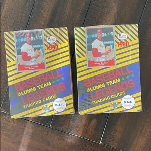 2 pack. Pacific Trading Cards. 1990 Baseball Alumni Legends Cards